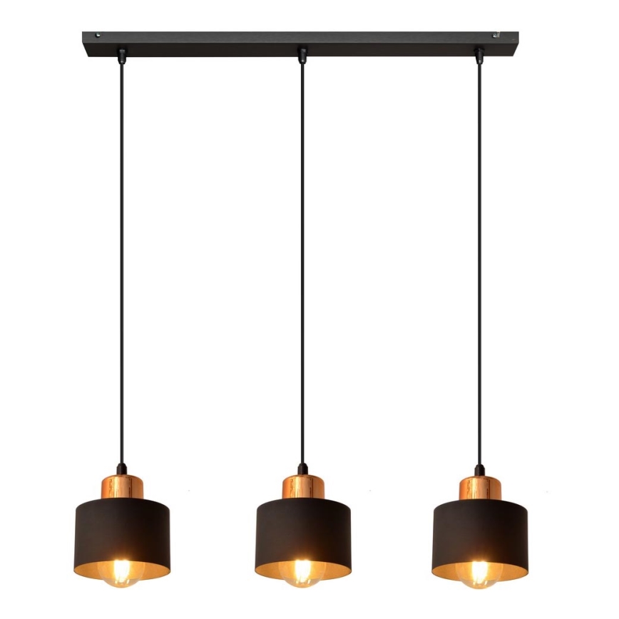 Hanglamp aan koord EDISON 3xE27/15W/230V