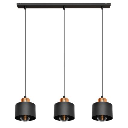 Hanglamp aan koord EDISON 3xE27/15W/230V