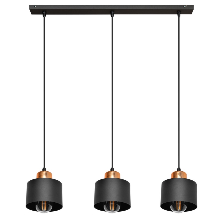 Hanglamp aan koord EDISON 3xE27/15W/230V