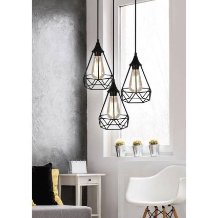 Hanglamp aan koord GRAF 3xE27/60W/230V