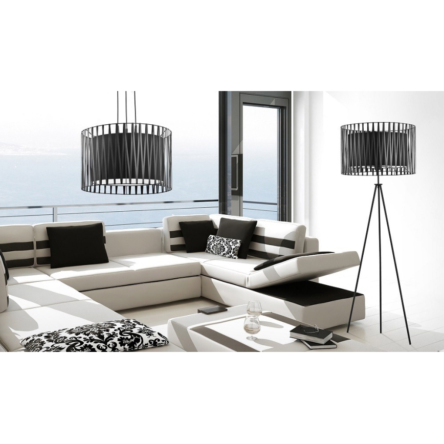 Hanglamp aan koord HARMONY BLACK 1xE27/60W/230V