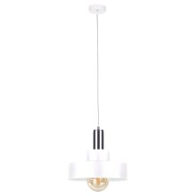 Hanglamp aan koord IZA 1xE27/60W/230V wit/glanzend chroom 