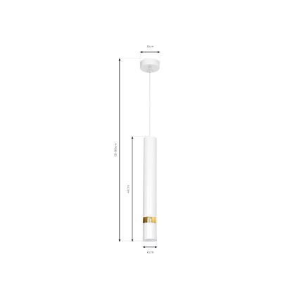 Hanglamp aan koord JOKER 1xGU10/60W/230V wit