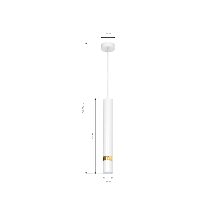 Hanglamp aan koord JOKER 1xGU10/60W/230V wit