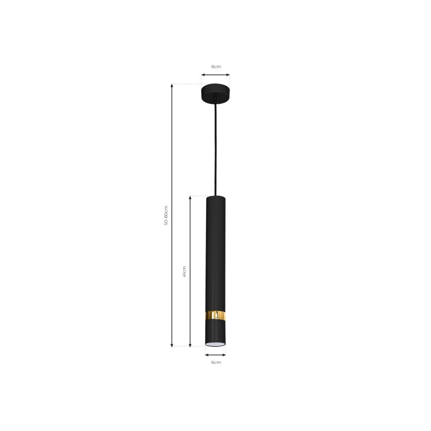 Hanglamp aan koord JOKER 1xGU10/60W/230V zwart