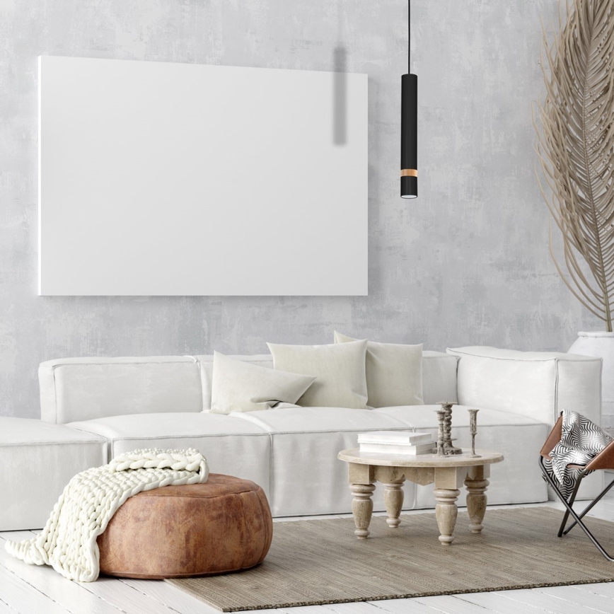Hanglamp aan koord JOKER BLACK WOOD 1xGU10/8W/230V