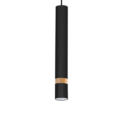 Hanglamp aan koord JOKER BLACK WOOD 1xGU10/8W/230V