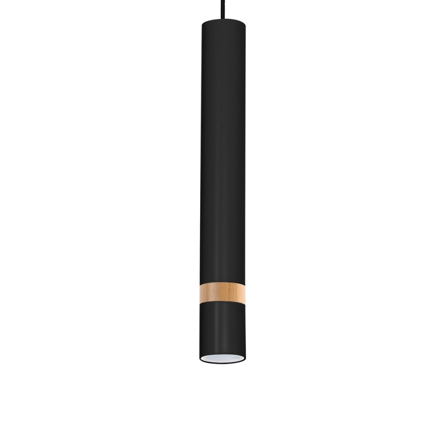 Hanglamp aan koord JOKER BLACK WOOD 1xGU10/8W/230V