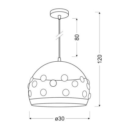 Hanglamp aan koord JOLINA 1xE27/40W/230V