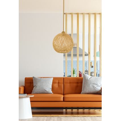 Hanglamp aan koord JUTE 1xE27/60W/230V beige