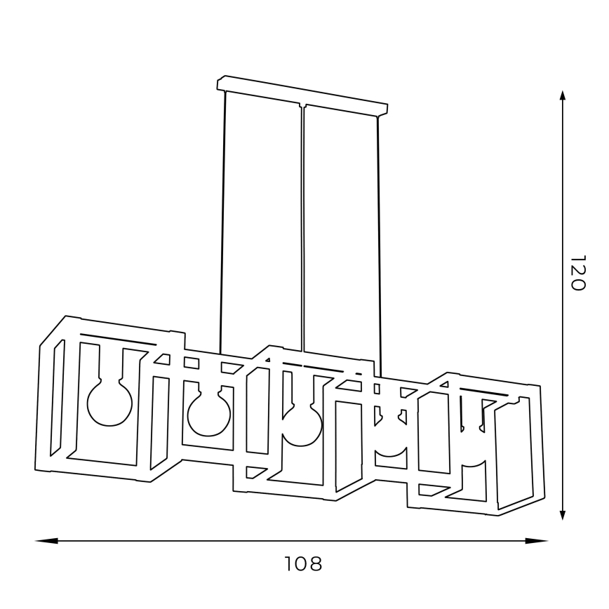 Hanglamp aan koord KARTEL 5xE27/60W/230V