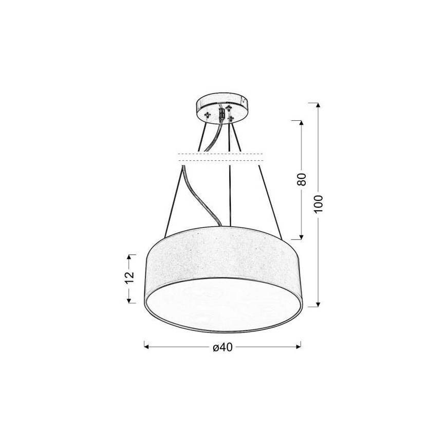 Hanglamp aan koord KIOTO 3xE27/40W/230V