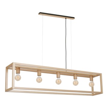 Hanglamp aan koord LEGNO 5xE27/60W/230V