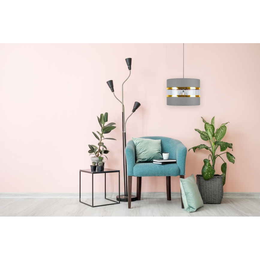 Hanglamp aan koord LIND 1xE27/60W/230V grijs
