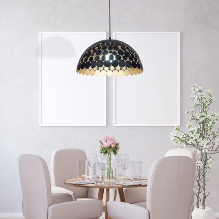 Hanglamp aan koord LISA BLACK 1xE27/60W/230V
