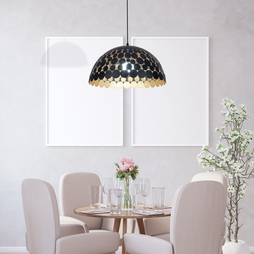Hanglamp aan koord LISA BLACK 1xE27/60W/230V