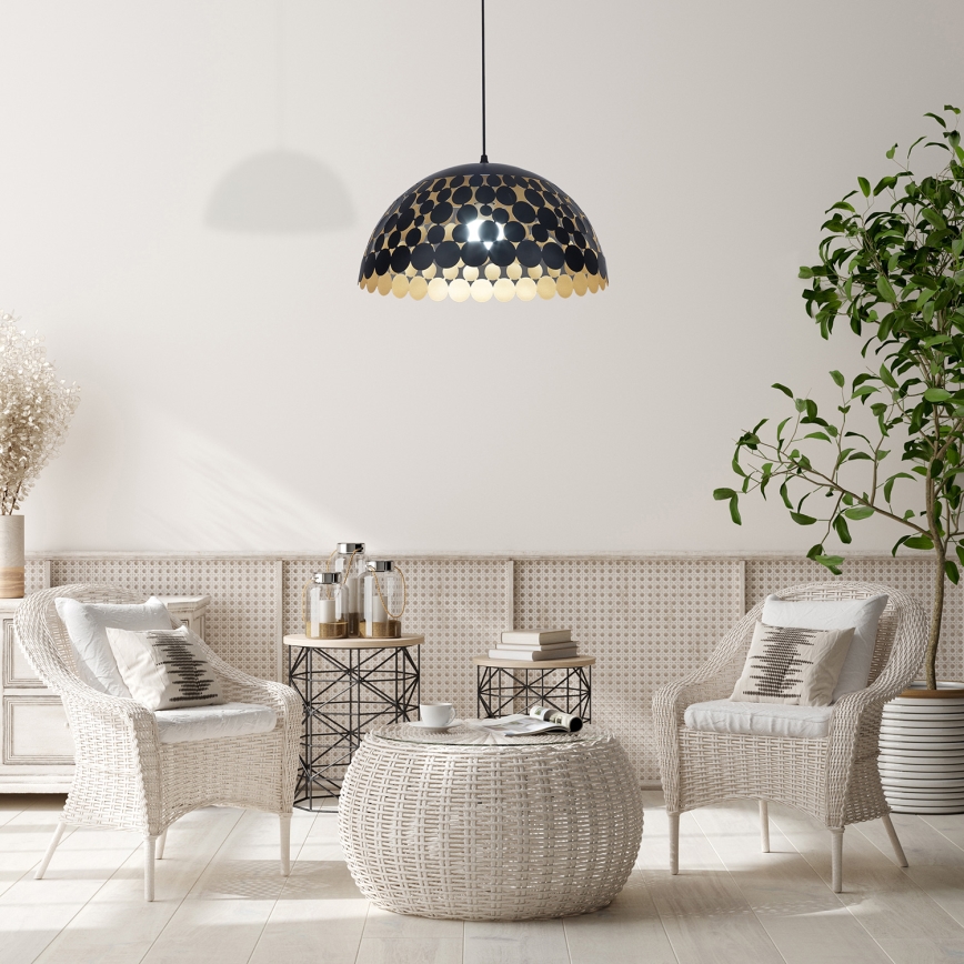 Hanglamp aan koord LISA BLACK 1xE27/60W/230V