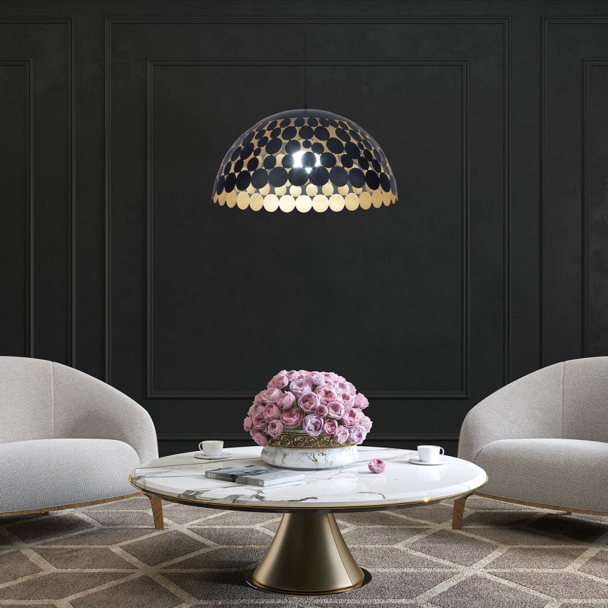 Hanglamp aan koord LISA BLACK 1xE27/60W/230V