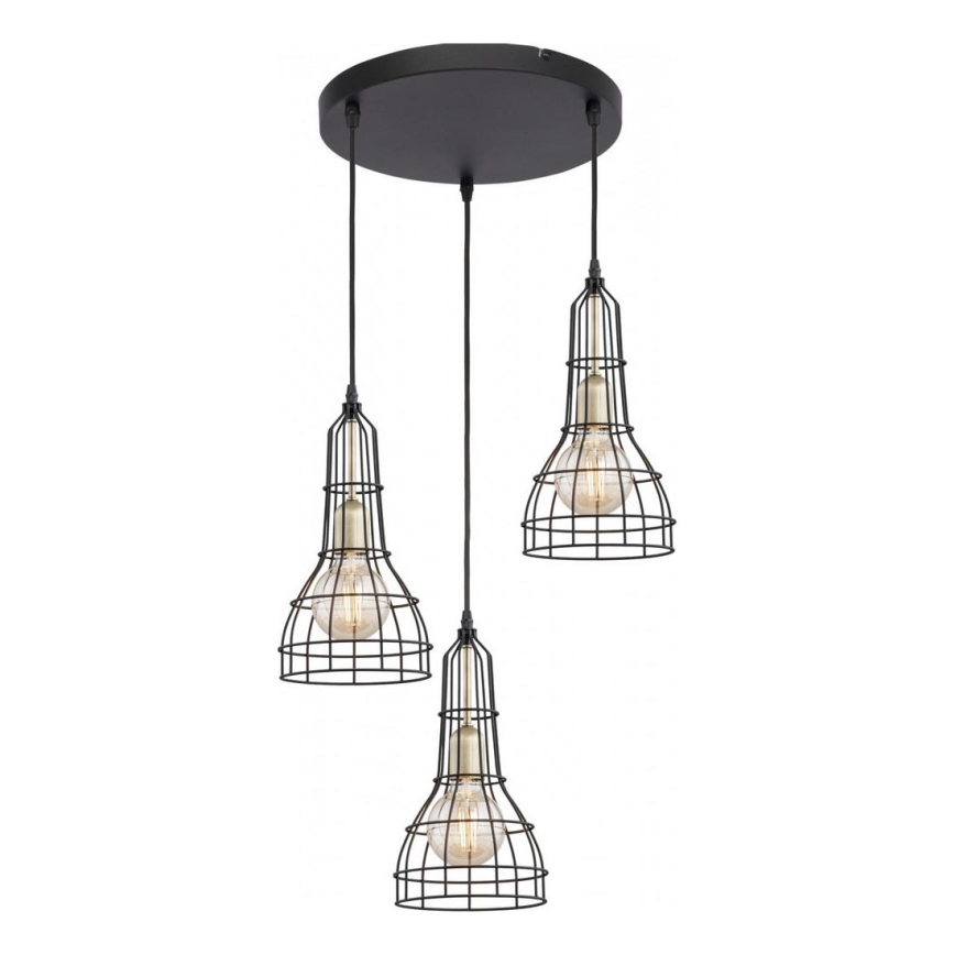 Hanglamp aan koord LONG 3xE27/60W/230V