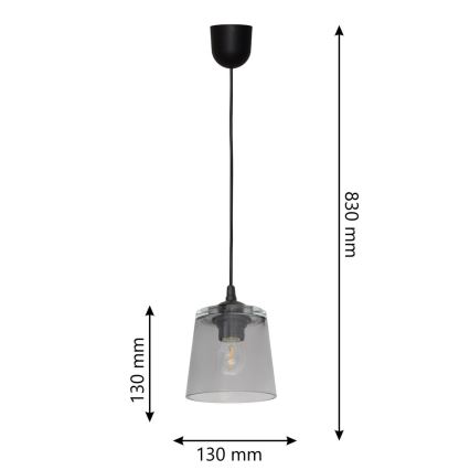 Hanglamp aan koord LUCEA 1x E27 / 15W / 230V
