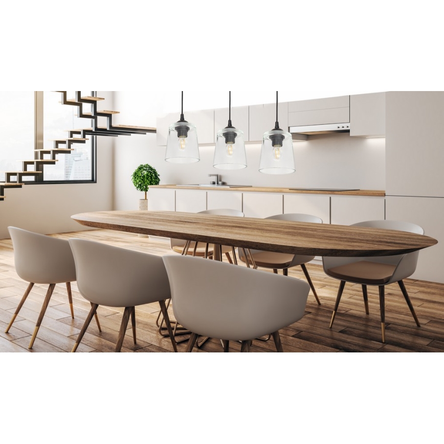 Hanglamp aan koord LUCEA 3x E27 / 15W / 230V