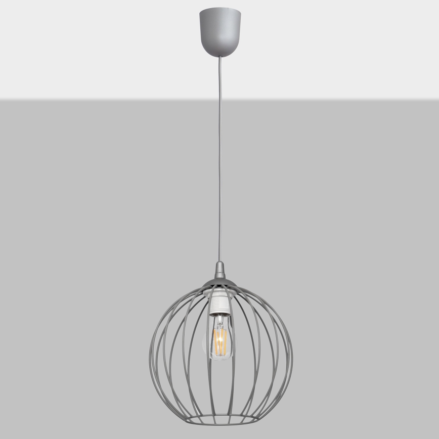 Hanglamp aan koord MERCURE 1xE27/15W/230V grijs