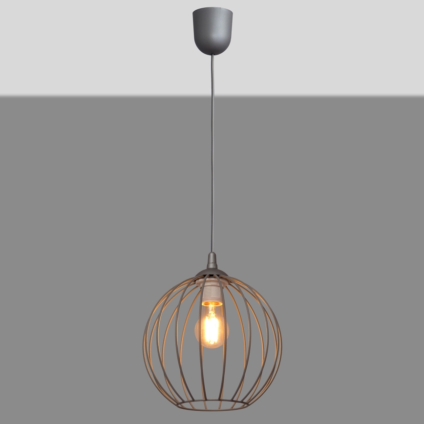 Hanglamp aan koord MERCURE 1xE27/15W/230V grijs