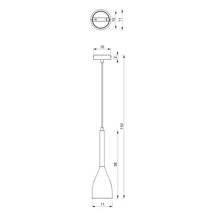 Hanglamp aan koord MUZA 1xE27/60W/230V