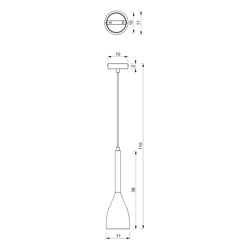Hanglamp aan koord MUZA 1xE27/60W/230V
