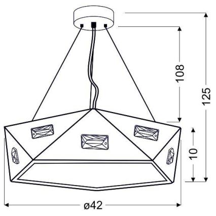 Hanglamp aan koord NEMEZIS 3xG9/40W/230V