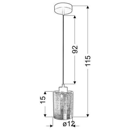 Hanglamp aan koord NOCTURNO 1xE27/40W/230V