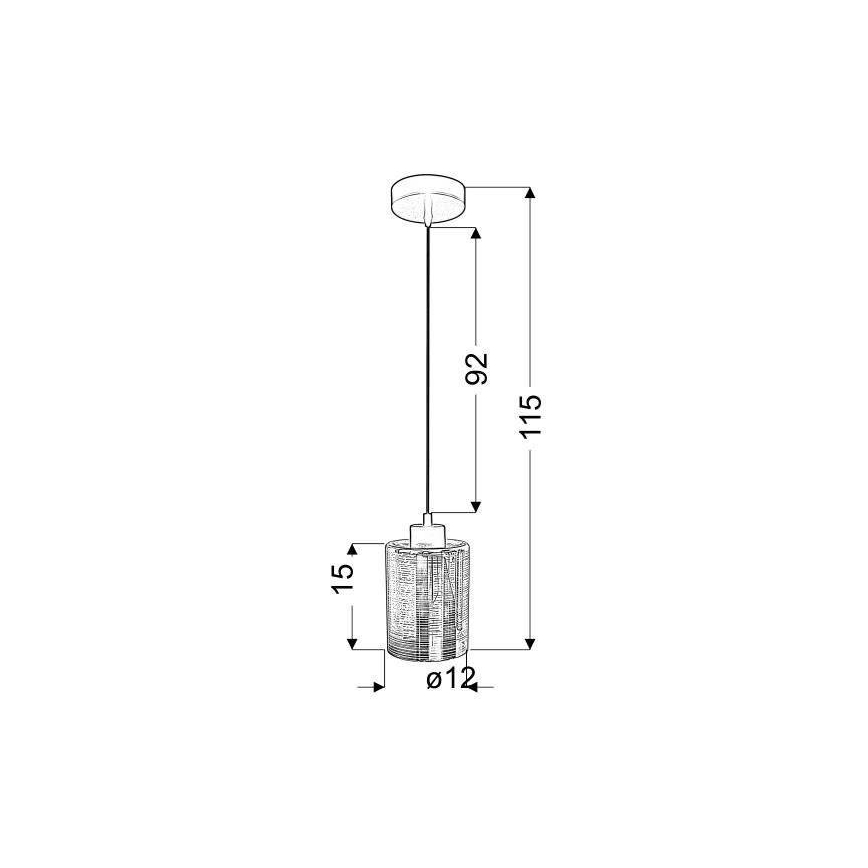 Hanglamp aan koord NOCTURNO 1xE27/40W/230V