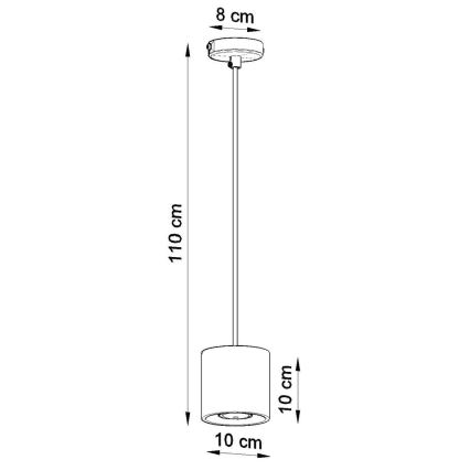 Hanglamp aan koord ORBIS 1 1xGU10/40W/230V grijs