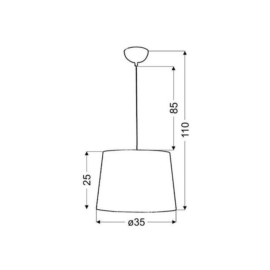 Hanglamp aan koord ORLANDO 1xE27/60W/230V