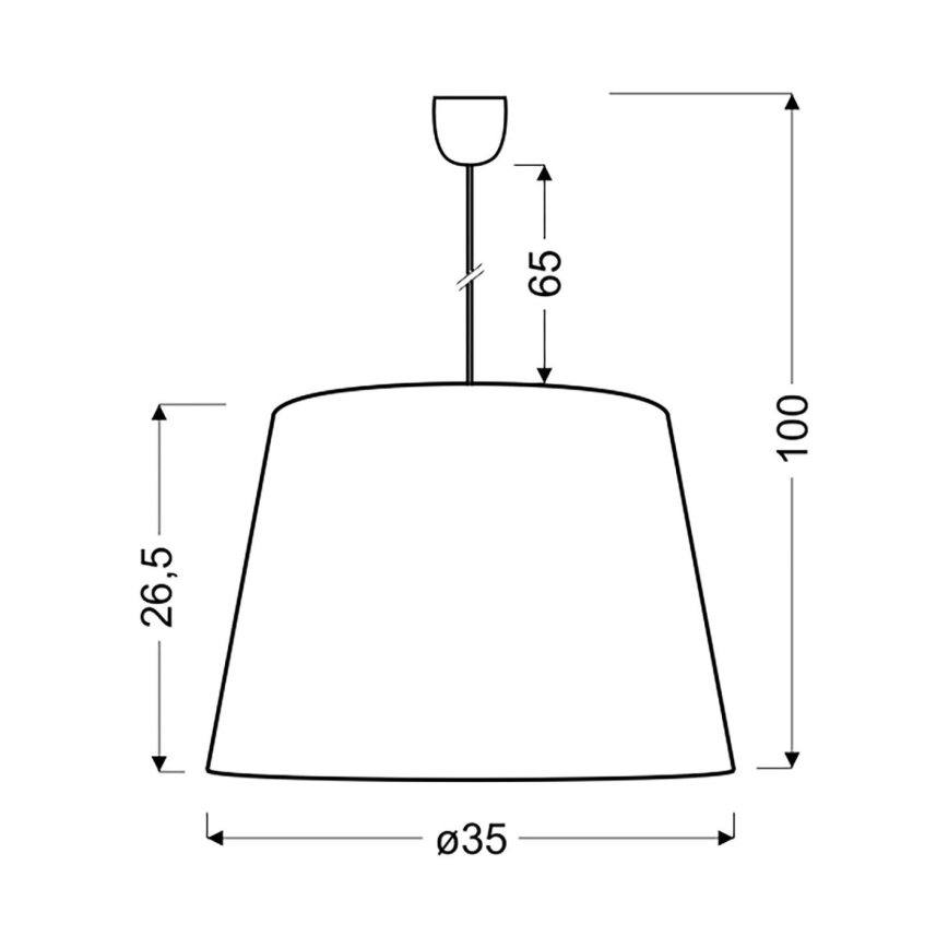 Hanglamp aan koord PLATINO 1xE27/60W/230V