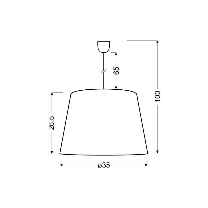 Hanglamp aan koord PLATINO 1xE27/60W/230V