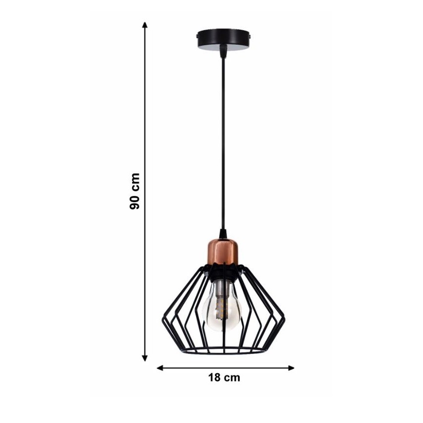 Hanglamp aan koord PORTO 1xE27/40W/230V