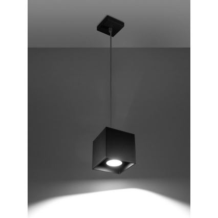 Hanglamp aan koord QUAD 1 1xGU10/40W/230V zwart