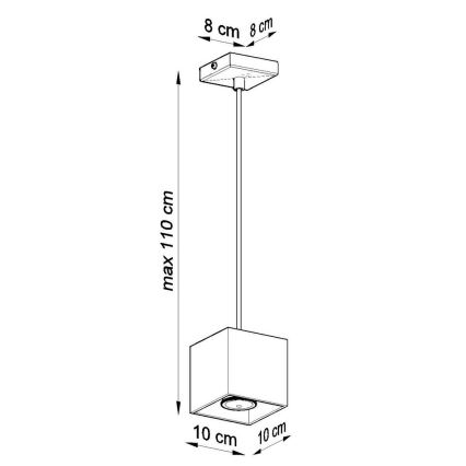 Hanglamp aan koord QUAD 1 1xGU10/40W/230V zwart