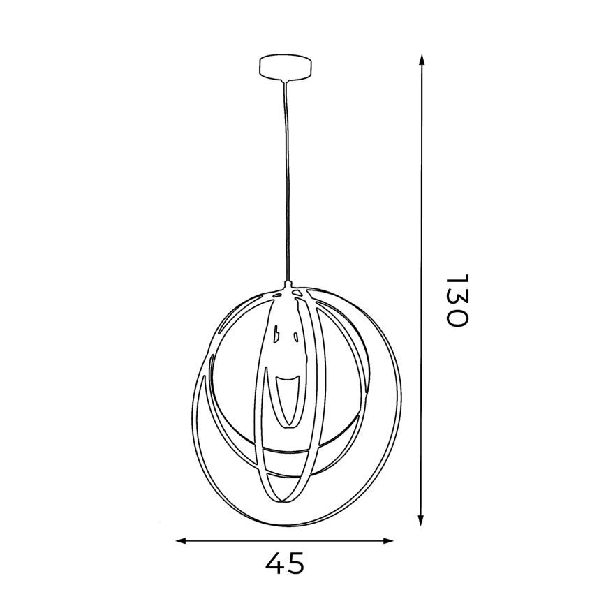 Hanglamp aan koord RINGO 1xE27/60W/230V