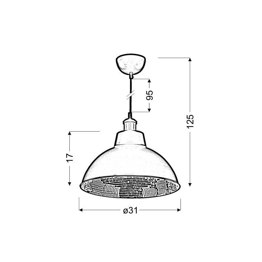 Hanglamp aan koord SCRIMI 1xE27/60W/230V