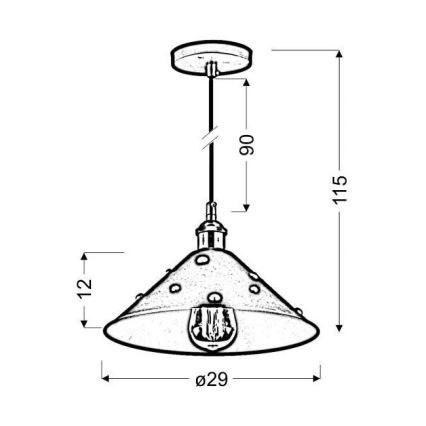 Hanglamp aan koord SCRIMI 1xE27/60W/230V