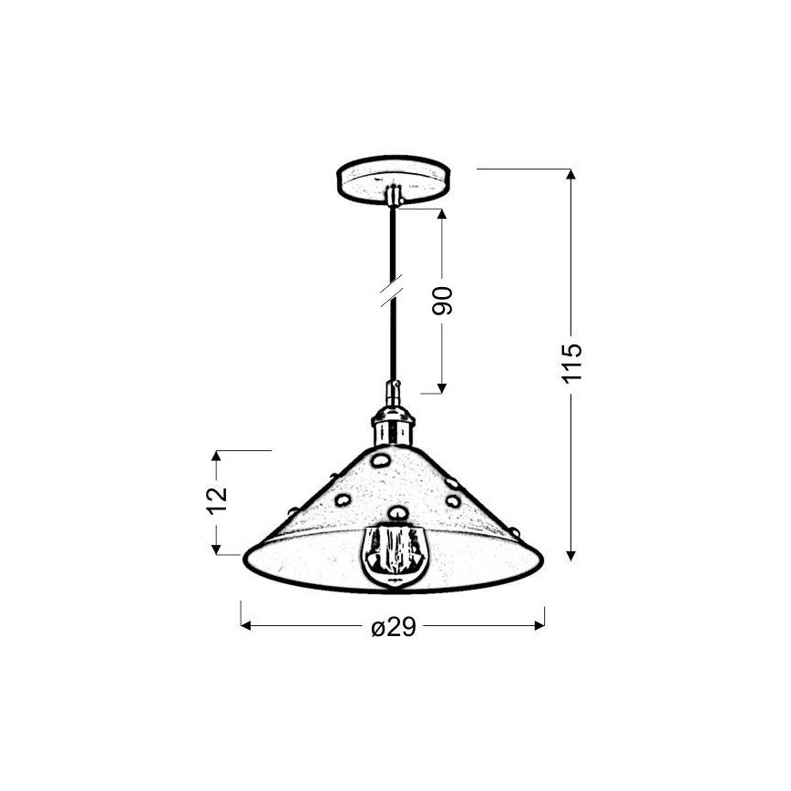 Hanglamp aan koord SCRIMI 1xE27/60W/230V