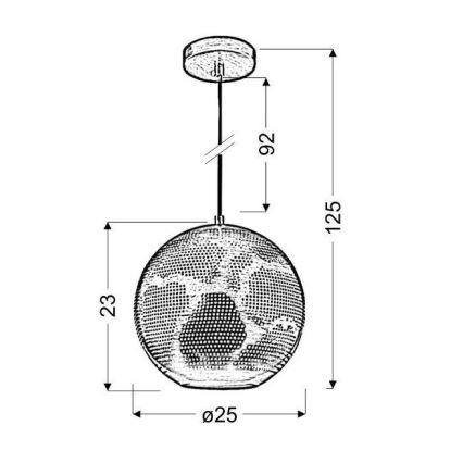 Hanglamp aan koord SFINKS 1xE27/60W/230V