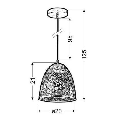 Hanglamp aan koord SFINKS 1xE27/60W/230V