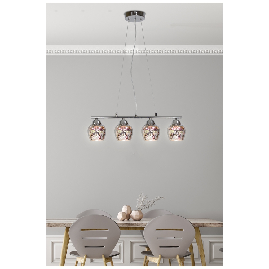 Hanglamp aan koord SIRIUS 4xE27/60W/230V