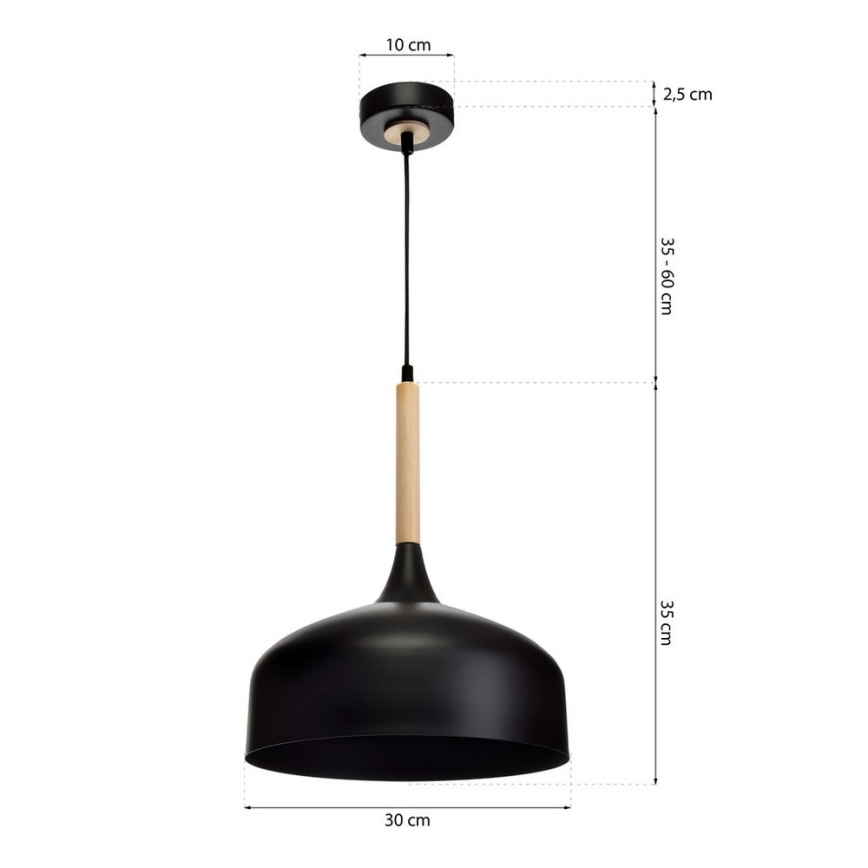 Hanglamp aan koord TAYLOR 1xE27/60W/230V