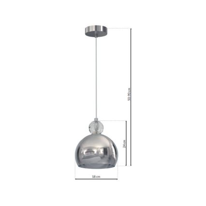Hanglamp aan koord TOLEDO 1xE27/60W/230V
