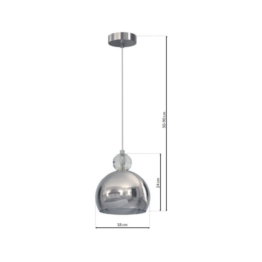 Hanglamp aan koord TOLEDO 1xE27/60W/230V