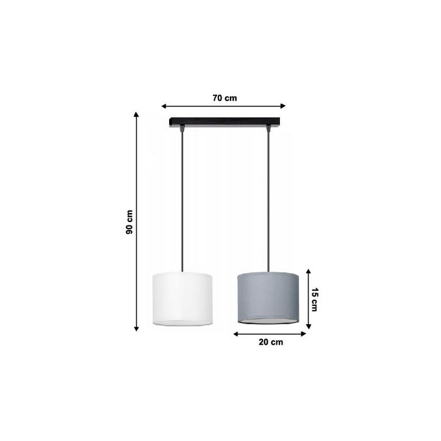 Hanglamp aan koord TUZ 2xE27/60W/230V